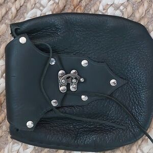 Leather Biker Belt Sachel 7× 8